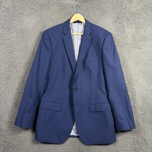 Banana Republic Sport Coat Mens 40R Blue Slim Fit Vitale Barberis Canonico Wool